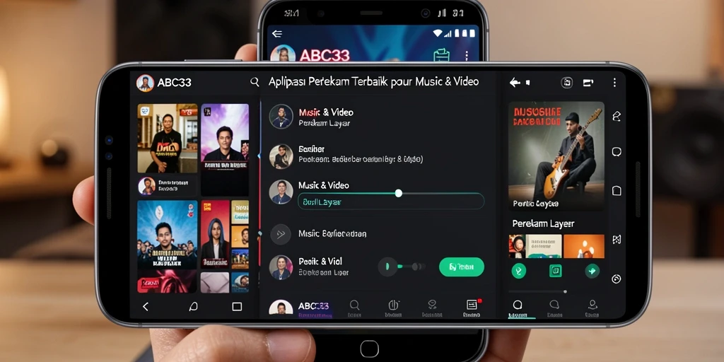 Tampilan antarmuka ABC33 untuk perekaman layar.
