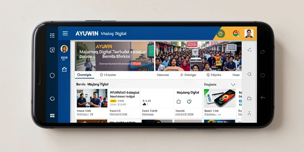 Antarmuka AYUWIN yang modern dan mudah digunakan untuk Majalah Digital.