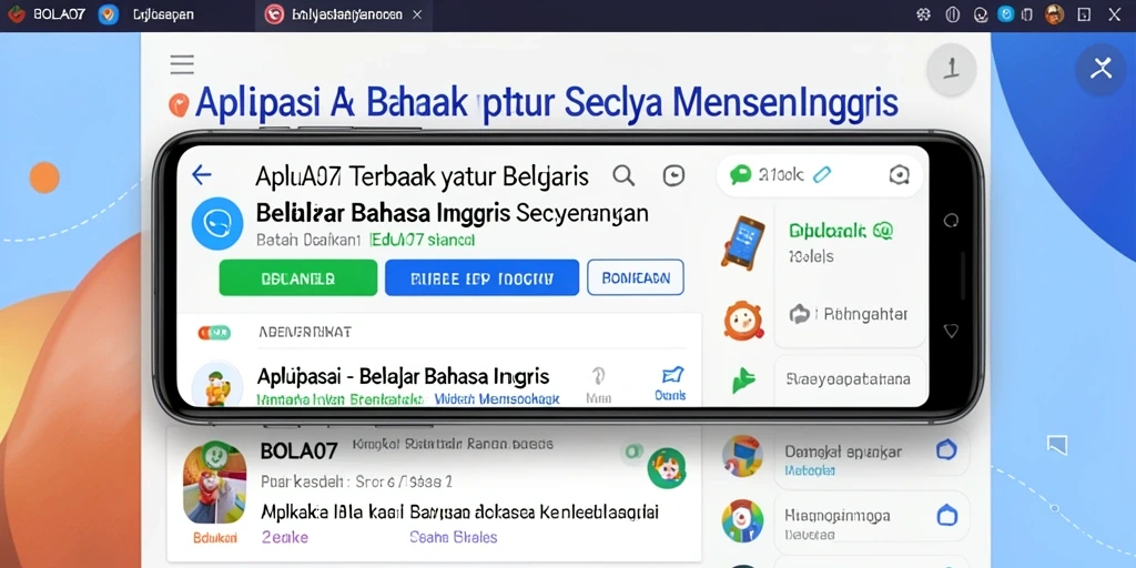 Antarmuka BOLA07 yang interaktif dan intuitif untuk belajar bahasa Inggris.