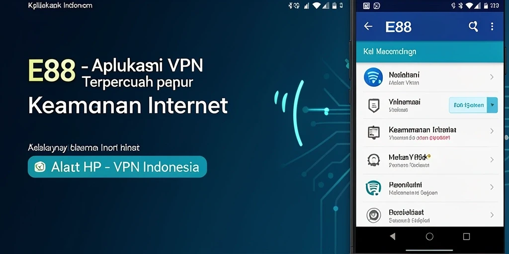 Antarmuka E88 yang sederhana dan fungsional untuk penggunaan VPN.