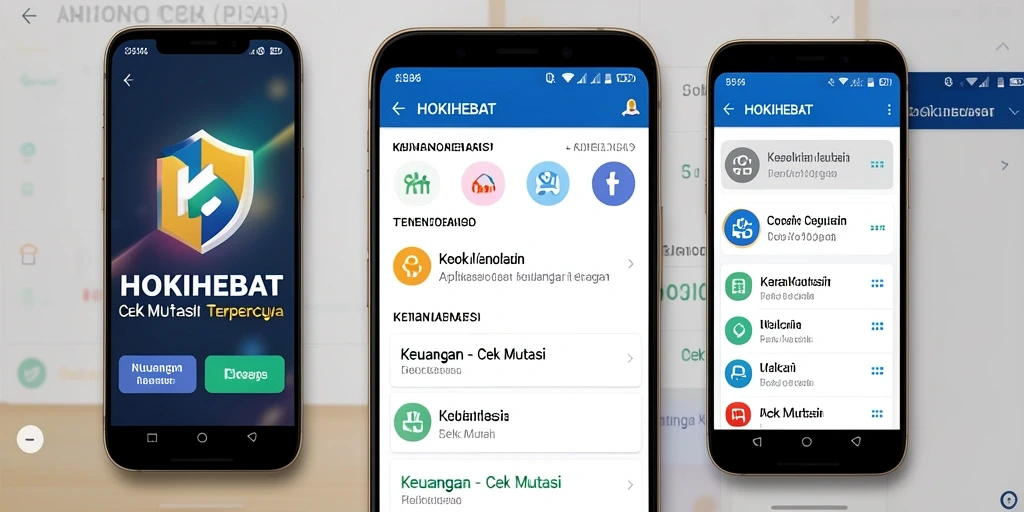 Tampilan antarmuka HOKIHEBAT untuk cek mutasi keuangan.