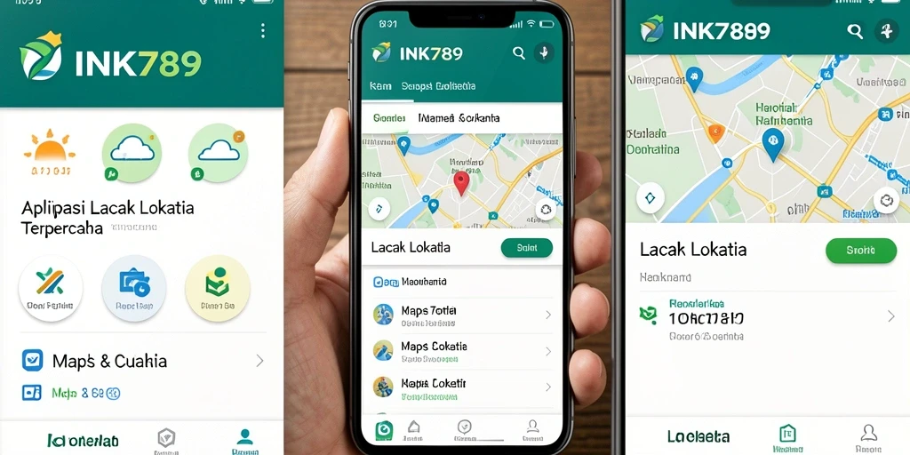 Antarmuka aplikasi INK789 yang intuitif dan memudahkan pelacakan lokasi.