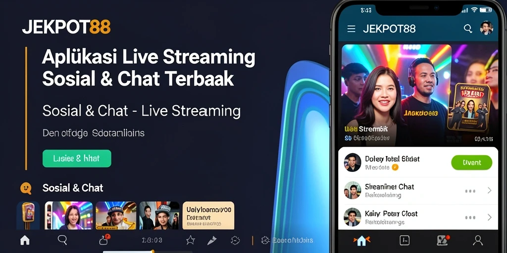 Antarmuka JEKPOT88 yang sederhana dan menarik untuk Live Streaming.